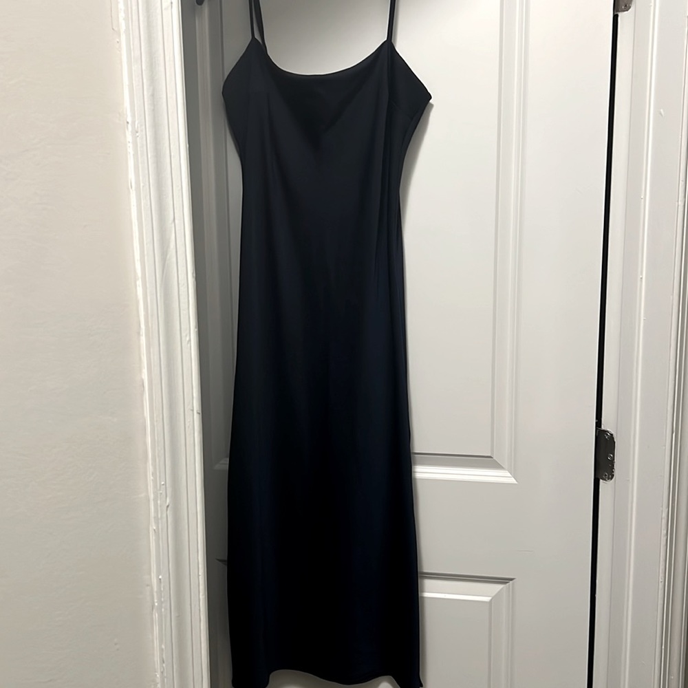 A New Day Navy Slip Dress (w/ cowl neck)